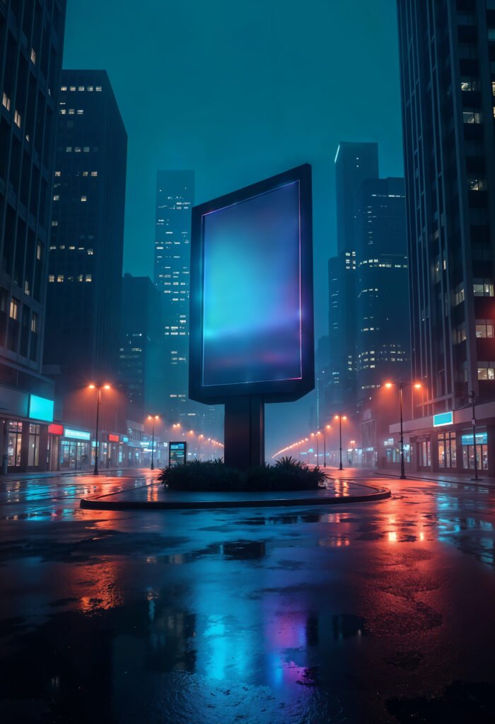 empty billboard metropolis city 4
