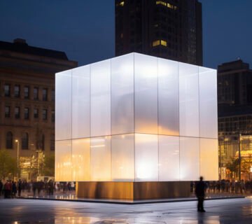 3d rendering cube building