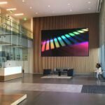 Indoor LED screen installation in Dubai showroom by Makers24