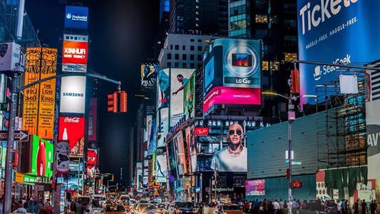 LED screen in modern UAE office