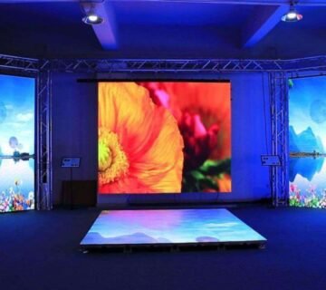 Event LED screen setup being rented for an exhibition in Dubai