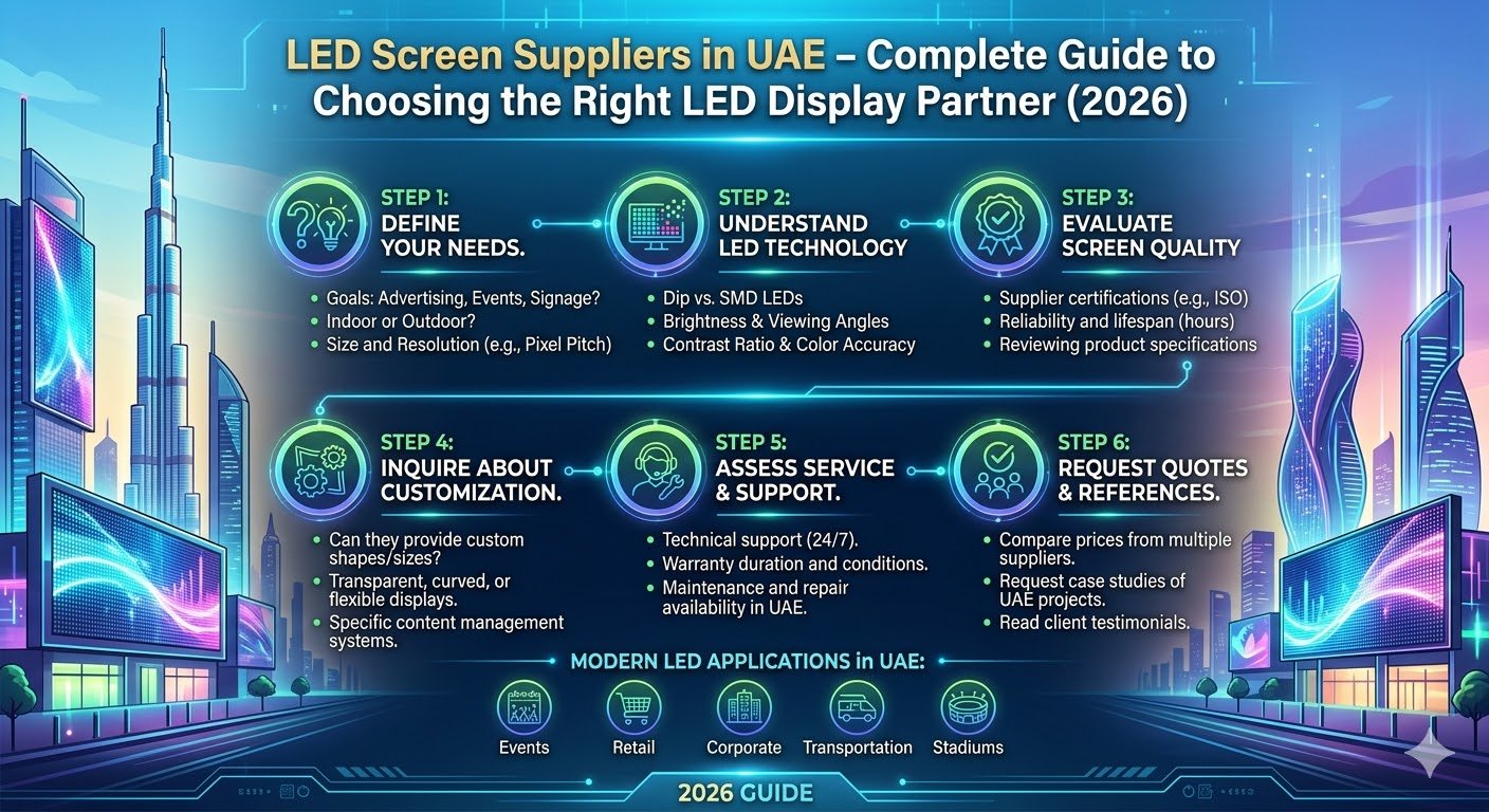 LED Screen Suppliers in UAE – Complete Guide to Choosing the Right LED Display Partner (2026)