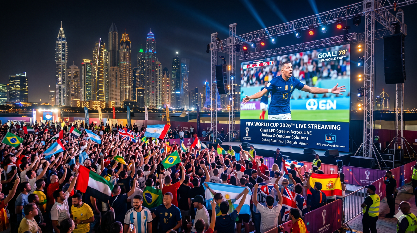 LED Screens for FIFA World Cup Streaming in UAE
